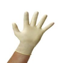 10 Pairs Stretch Vinyl Powdered Gloves - Small Only