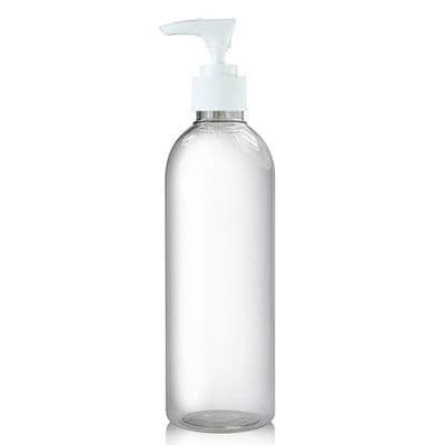 500ml Clear PET Bottle with 24mm Lotion Pump