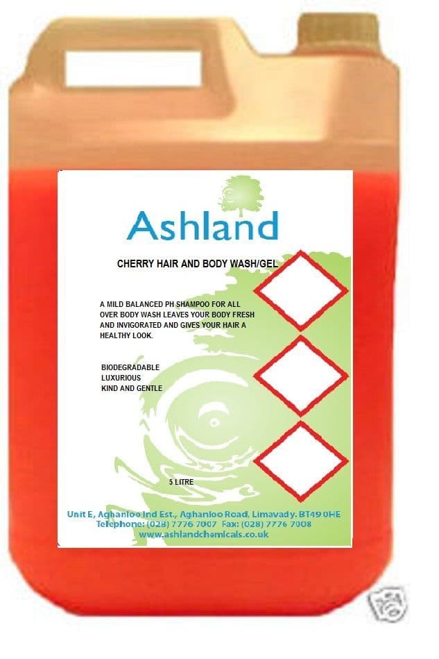Foaming Hair Shampoo & Body Wash Shower Gel 5 Litre Cherry