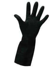 black large heavy duty rubber glove
