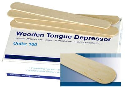 UHS Wooden Tongue Depressors (Box of 100)