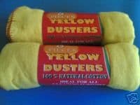 Yellow Dusters/Cleaning Cloths (8 pack)