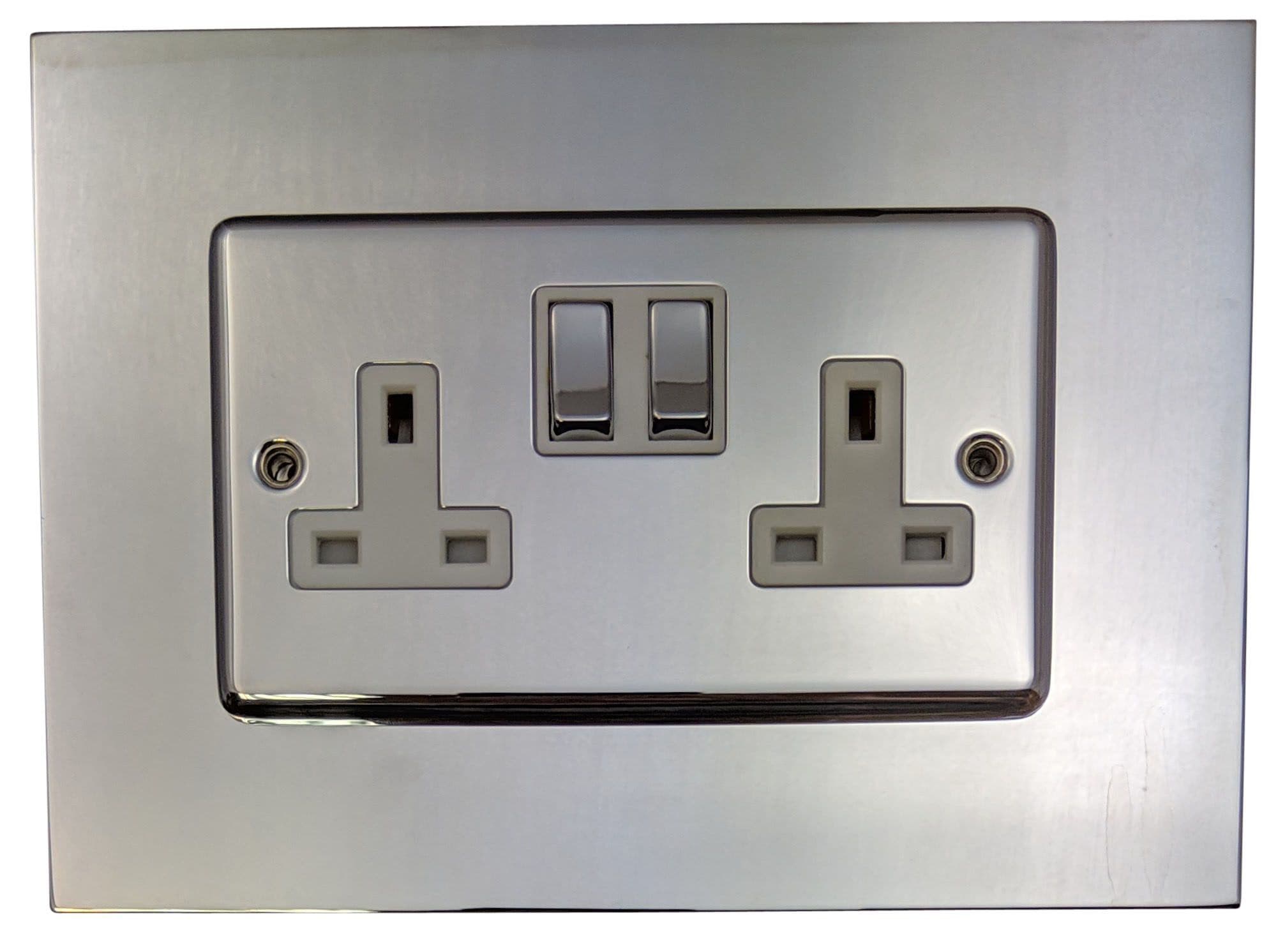 G&H 810C Polished Chrome Finger Plate Surround 212mm x 152mm for Double