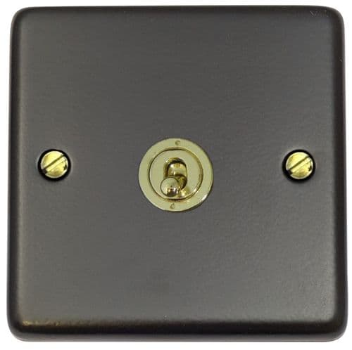G&H CFB385-PB Standard Plate Matt Black 1 Gang Intermediate Toggle Light Switch