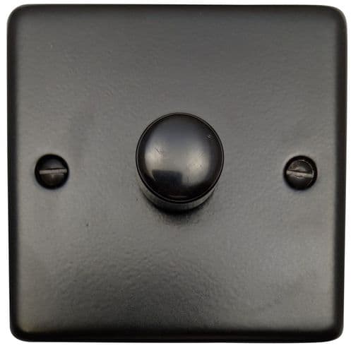 G&H CFB521 Standard Plate Matt Black 1 Gang 1 or 2 Way LED Dimmer Switch