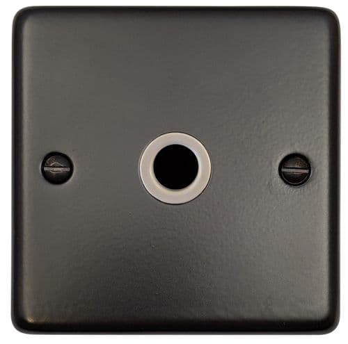 G&H CFB79W Standard Plate Matt Black 1 Gang Flex Outlet Plate