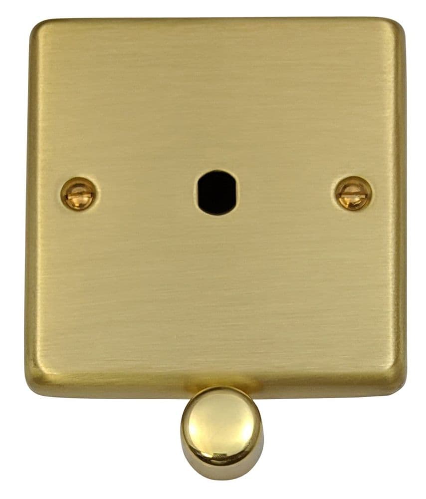 G&H CSB11PK Standard Plate Satin Brushed Brass 1 Gang Dimmer Plate