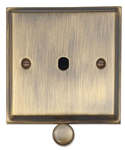 G&H DAB11-PK Deco Plate Antique Brass 1 Gang Dimmer Plate Only inc Dimmer Knobs