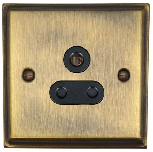G&H DAB59B Deco Plate Antique Brass 1 Gang Single 5 Amp Plug Socket