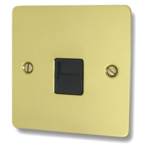 G&H FBUL33B Flat Plate Unlacquered Polished Brass 1 Gang Master BT Telephone Socket