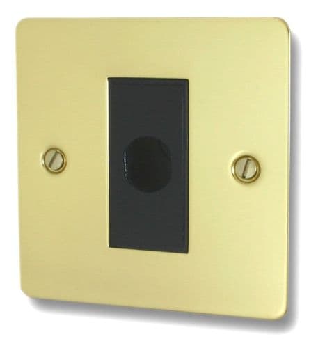 G&H FBUL79B Flat Plate Unlacquered Polished Brass 1 Gang Flex Outlet Plate