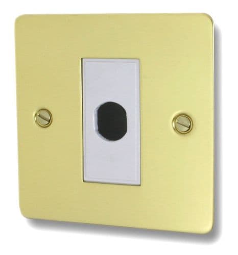 G&H FBUL79W Flat Plate Unlacquered Polished Brass 1 Gang Flex Outlet Plate