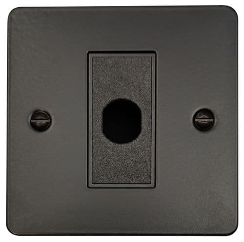 G&H FFB79B Flat Plate Matt Black 1 Gang Flex Outlet Plate