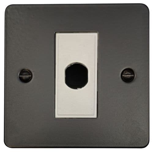 G&H FFB79W Flat Plate Matt Black 1 Gang Flex Outlet Plate