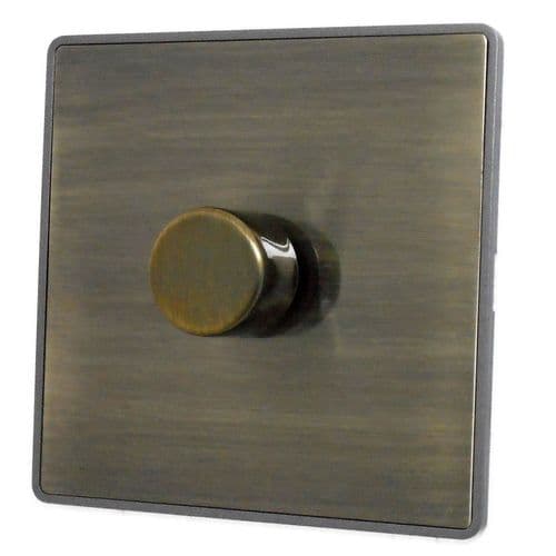 G&H LAB521 Screwless Antique Brass 1 Gang 1 or 2 Way LED Dimmer Switch