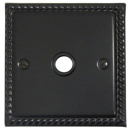 G&H MFB79B Monarch Roped Matt Black 1 Gang Flex Outlet Plate