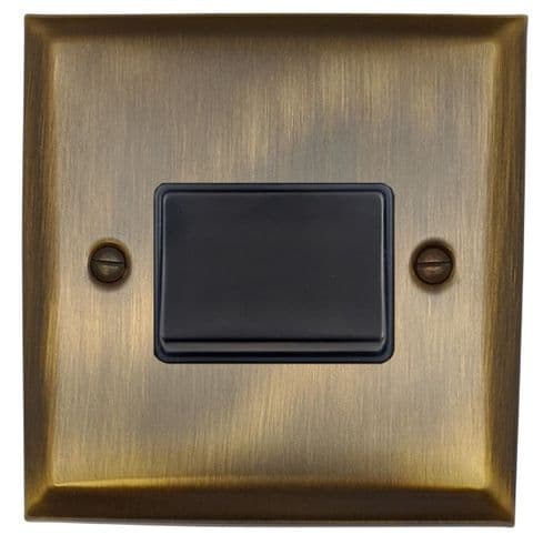 G&H SAB69B Spectrum Plate Antique Brass 1 Gang Triple Pole 10A Fan Isolator Switch