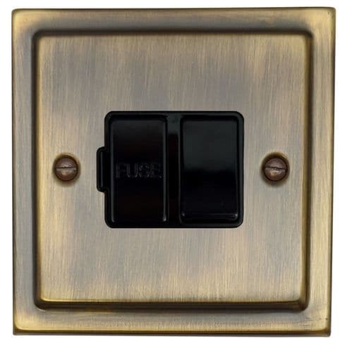 G&H TAB57B Trimline Plate Antique Brass 1 Gang Fused Spur 13A Switched