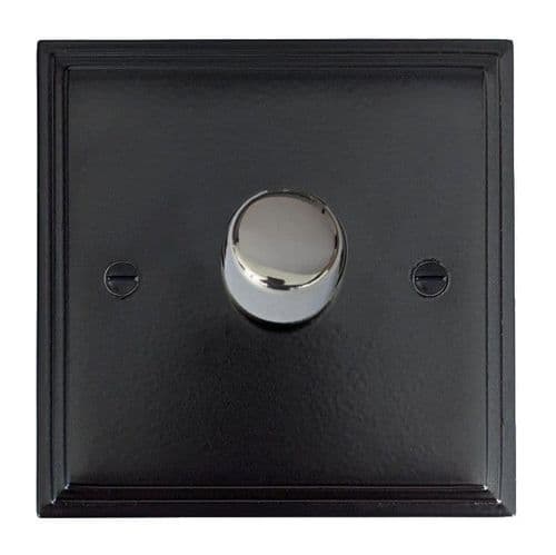G&H VFB521-PC Victorian Plate Matt Black 1 Gang 1 or 2 Way LED Dimmer Switch