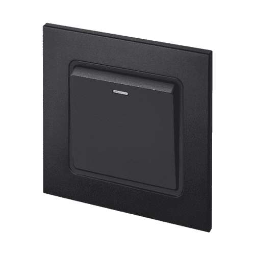Retrotouch Aura MM11MB-R1TB 1 Gang Intermediate Switch - Matt Black