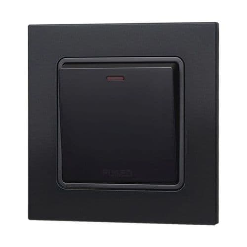 Retrotouch Aura MM18MB-RFSB 1 Gang 13A Switched Fused Spur - Matt Black