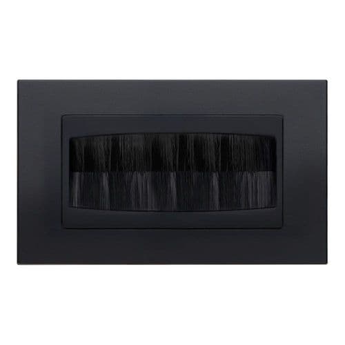 Retrotouch Aura MM23MB-BM2B 2 Gang Brush Plate Double - Matt Black