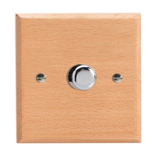 Varilight HK3BE Kilnwood Scandic Beech 1 Gang 2-Way Push-On/Off Dimmer 60-400W V-Dim