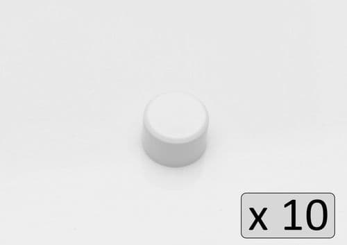 Varilight WKWH10 White Matrix 6mm "D" Dimmer Knob (Pack of 10)