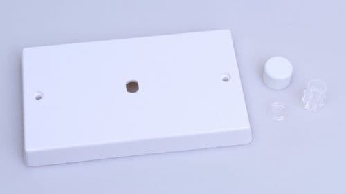 Varilight WQD1W White Plastic 1 Gang Dimmer Plate Only + Knobs (Twin Plate)