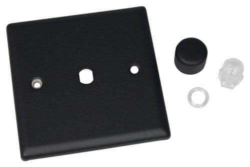 Varilight WY1.MB Urban Matt Black 1 Gang Dimmer Plate Only + Knobs
