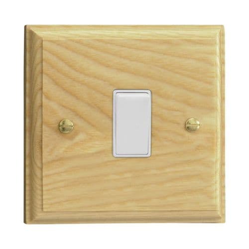 Varilight XK20AW Kilnwood Ash 1 Gang 20A Double Pole Switch