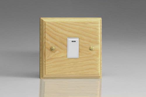 Varilight XK20NAW Kilnwood Ash 1 Gang 20A Double Pole Switch With Neon