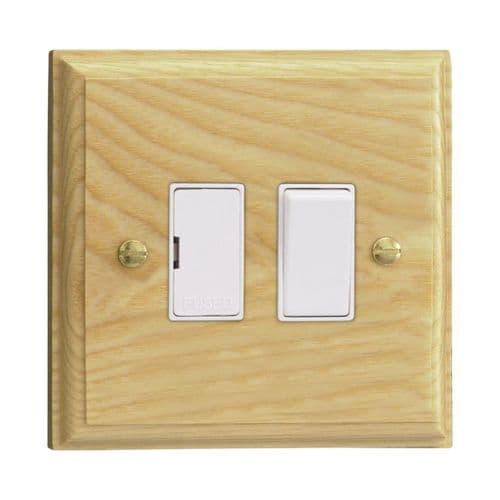 Varilight XK6AW Kilnwood Ash 1 Gang 13A Switched Fused Spur