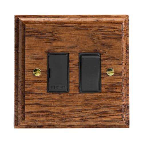 Varilight XK6MOB Kilnwood Medium Oak 1 Gang 13A Switched Fused Spur