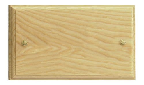 Varilight XKDBA Kilnwood Ash 2 Gang Double Blank Plate