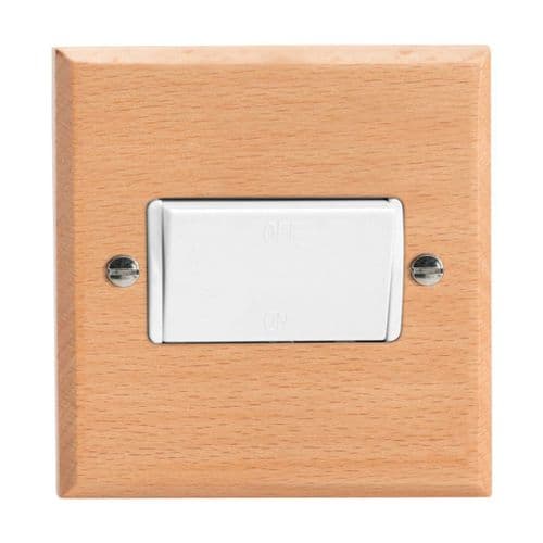 Varilight XKFIBEW Kilnwood Scandic Beech 1 Gang 10A Fan Isolating Switch (3 Pole)