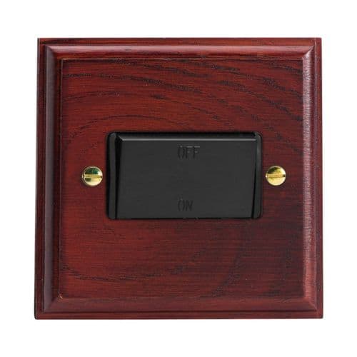 Varilight XKFIMB Kilnwood Mahogany 1 Gang 10A Fan Isolating Switch (3 Pole)