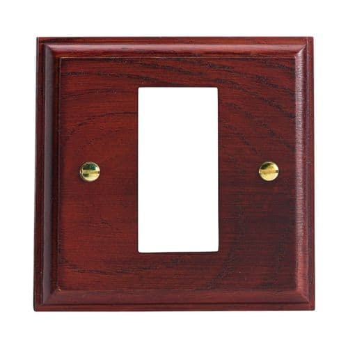 Varilight XKG1M Kilnwood Mahogany DataGrid Plate (1 DataGrid Space)