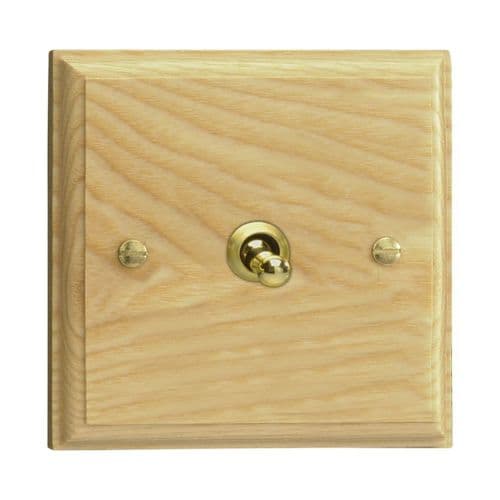 Varilight XKT1A Kilnwood Ash 1 Gang 10A 1 or 2 Way Toggle Light Switch