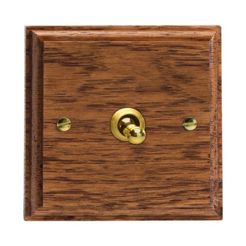 Varilight XKT7MO Kilnwood Medium Oak 1 Gang 10A Intermediate Toggle Light Switch