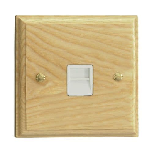 Varilight XKTMAW Kilnwood Ash 1 Gang Telephone Master Socket
