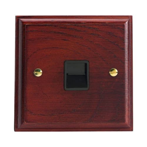 Varilight XKTMMB Kilnwood Mahogany 1 Gang Telephone Master Socket