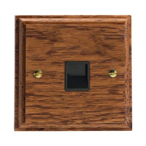 Varilight XKTSMOB Kilnwood Medium Oak 1 Gang Telephone Slave (Extension) Socket
