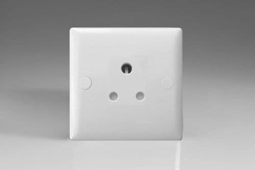 Varilight XORP5AW Value Polar White 1 Gang 5A Round Pin Plug Socket