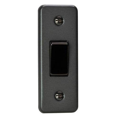 Varilight XPA1D Classic Graphite 21 1-Gang 10A 1- or 2-Way Rocker Architrave Switch