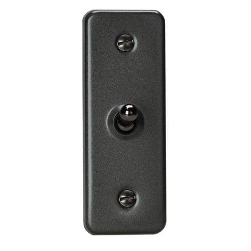 Varilight XPAT1 Classic Graphite 21 1-Gang 10A 1- or 2-Way Toggle Architrave Switch