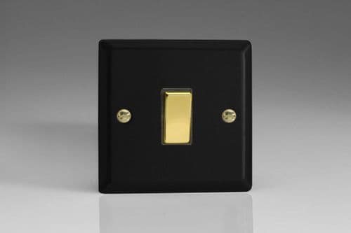 Varilight XY20V.MB Vogue Matt Black 1 Gang 20A Double Pole Rocker Light Switch
