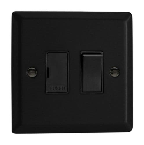 Varilight XY6B.MB Urban Matt Black 1 Gang 13A Switched Fused Spur