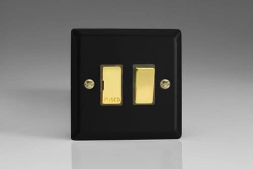 Varilight XY6V.MB Vogue Matt Black 13A Switched Fused Spur