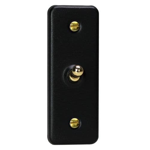 Varilight XYAT1V.MB Vogue Matt Black 1-Gang 10A 1- or 2-Way Toggle Architrave Switch